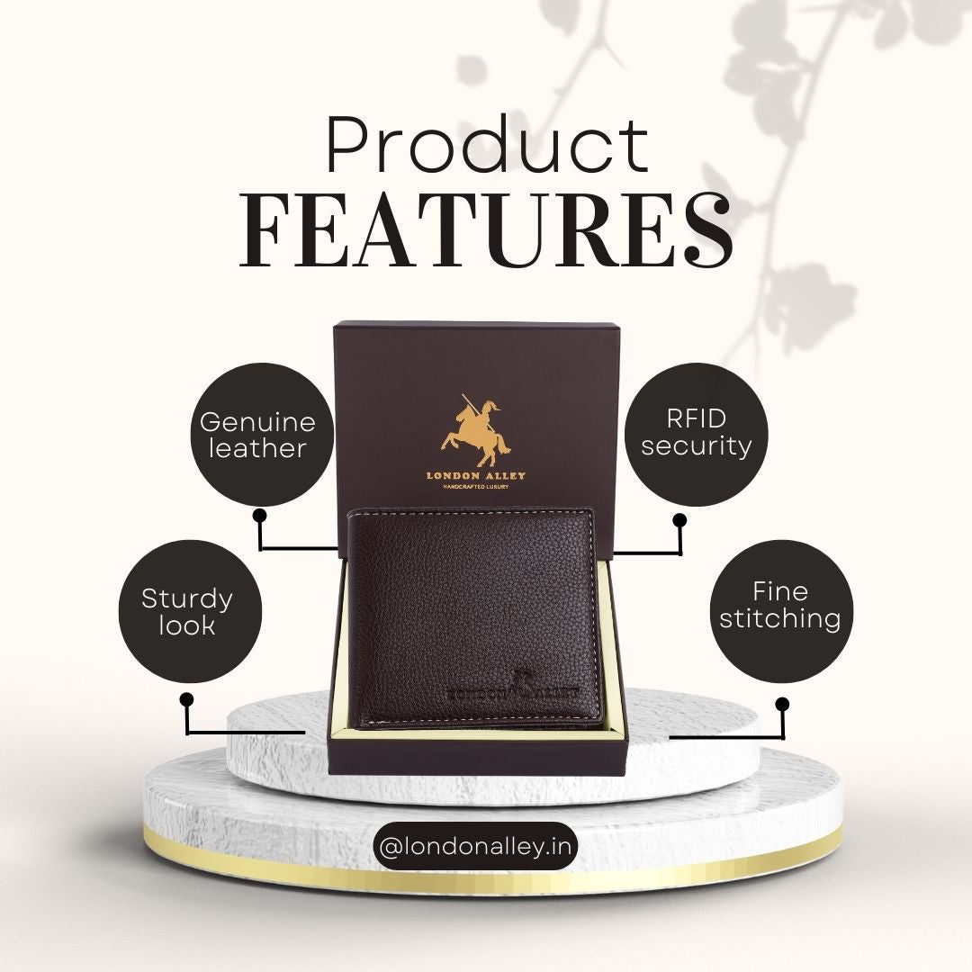 LONDON ALLEY Onex Wallet, RFID Protected, Classic Leather Wallet