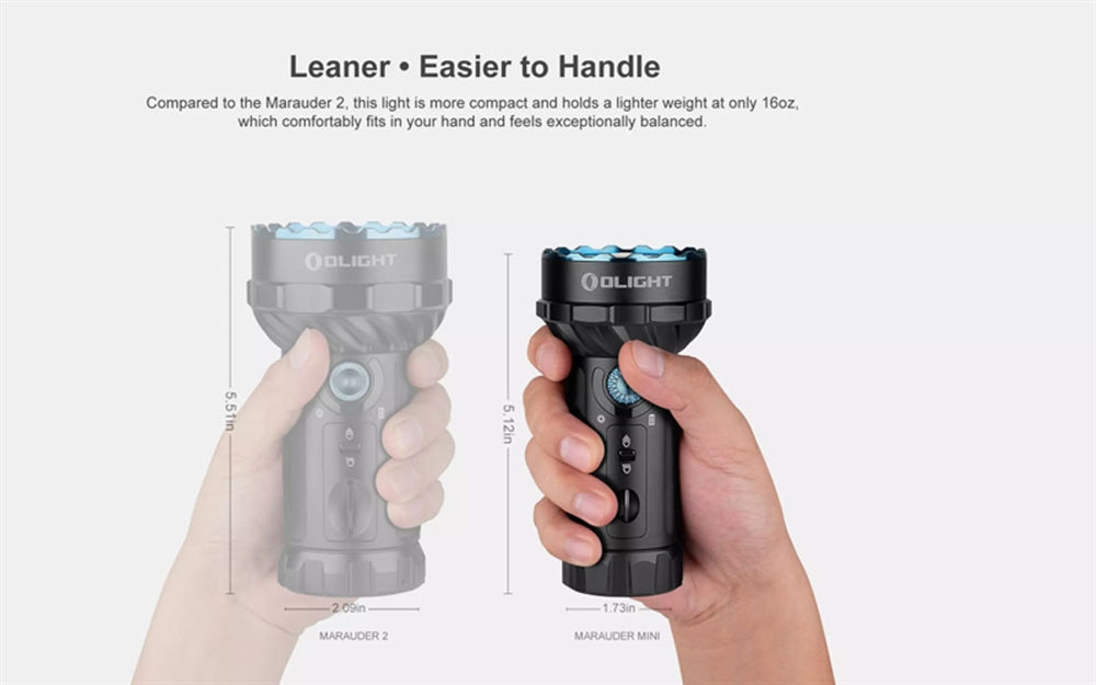 Olight Marauder Mini 7000 Lumen Rechargeable Flashlight with Spot