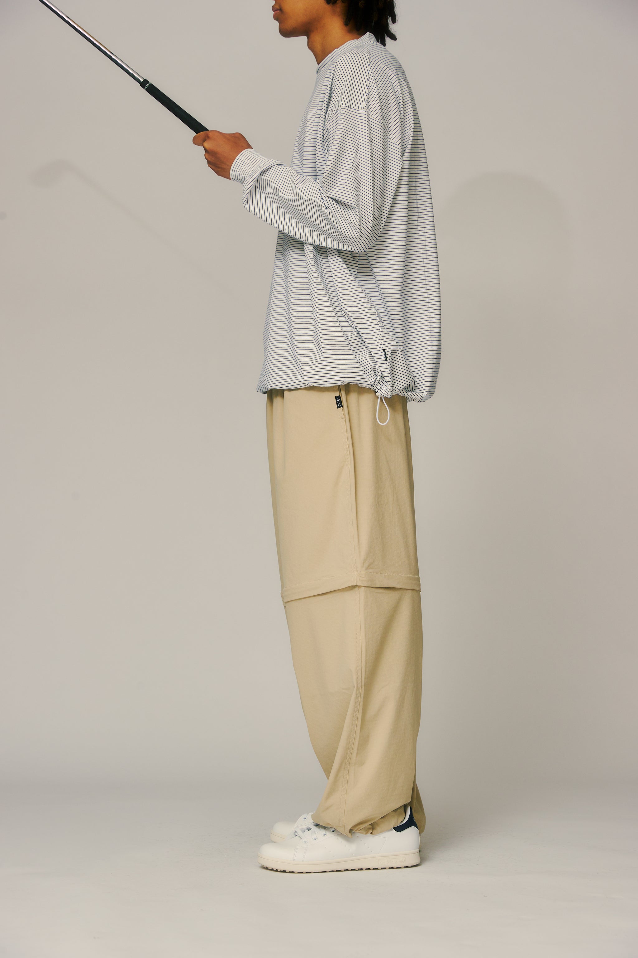 Convertible Stretch Nylon Jogger PANTS Beige – Local GOLF