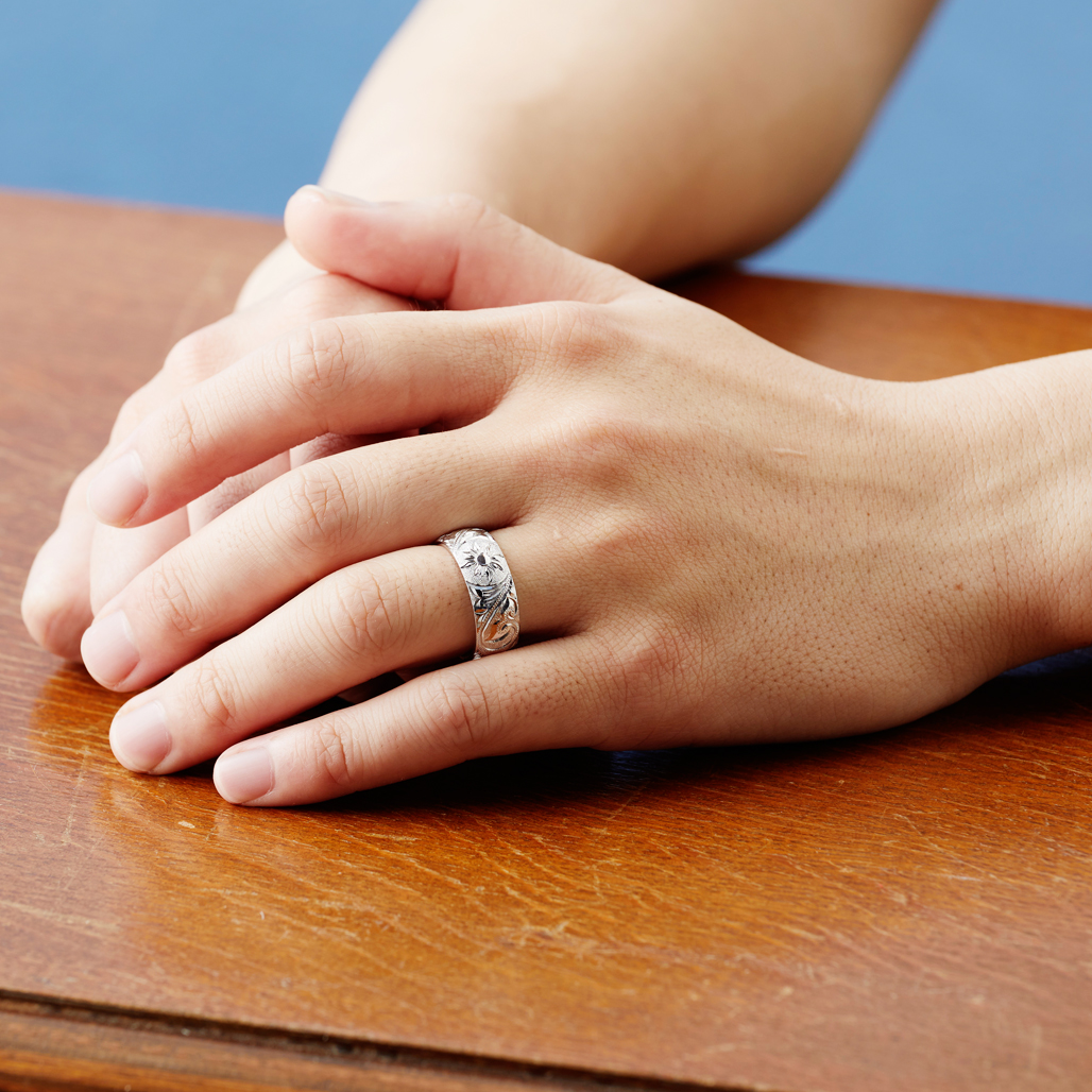 ハワイアンジュエリー〔SV925〕太陽とホエールテイル テイルスクロール