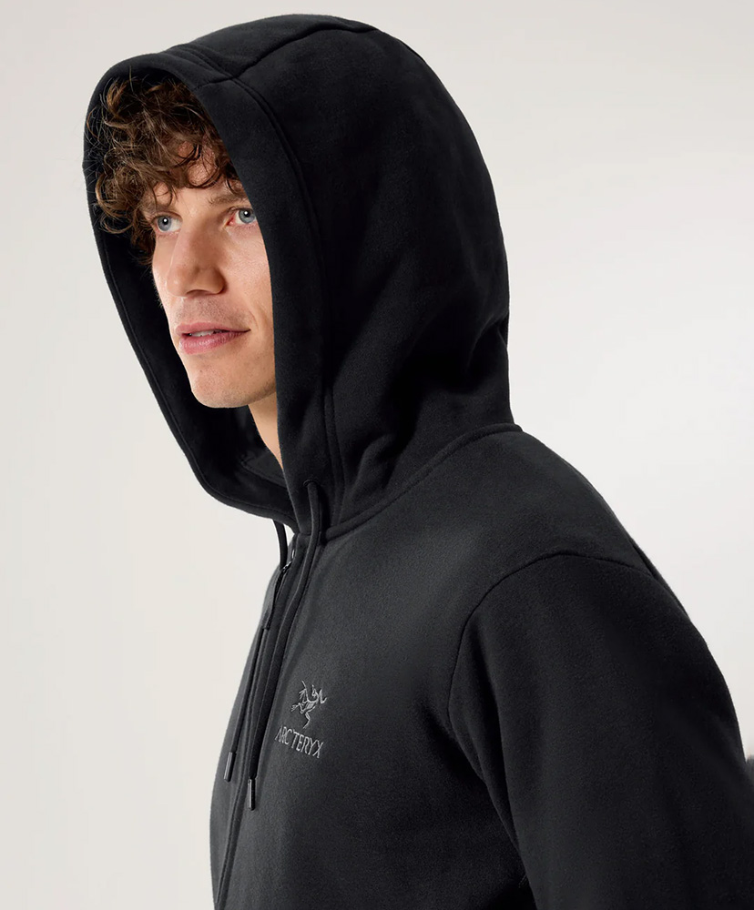 Emblem Fleece Full-Zip Hoody Men's(L(MEN) Black/ブラック): ARC'TERYX