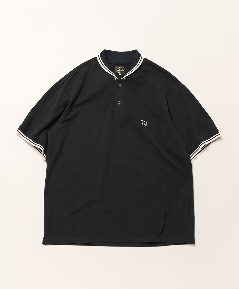 Shawl Collar Polo - Cotton Pique(L(MEN) Black/ブラック): NEEDLES