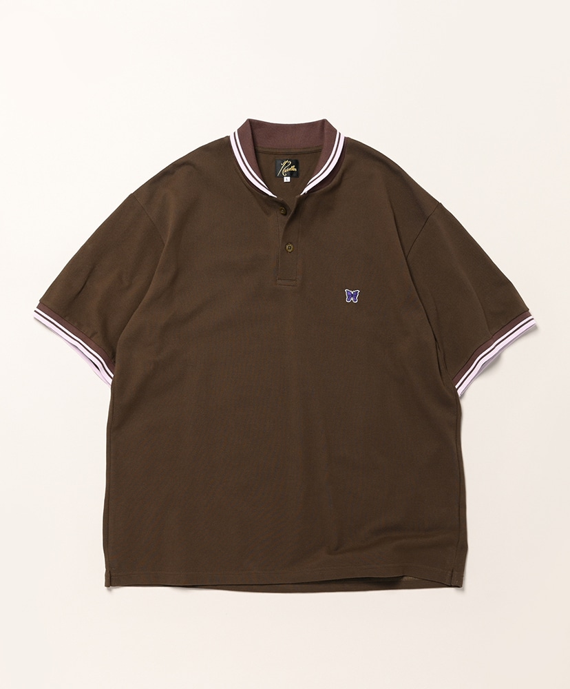 Shawl Collar Polo - Cotton Pique(L(MEN) Black/ブラック): NEEDLES