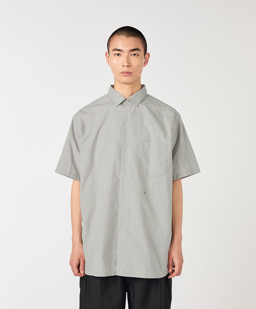 Regular Collar Wind S/S Shirt(0(WOMEN) H/グレー): nanamica