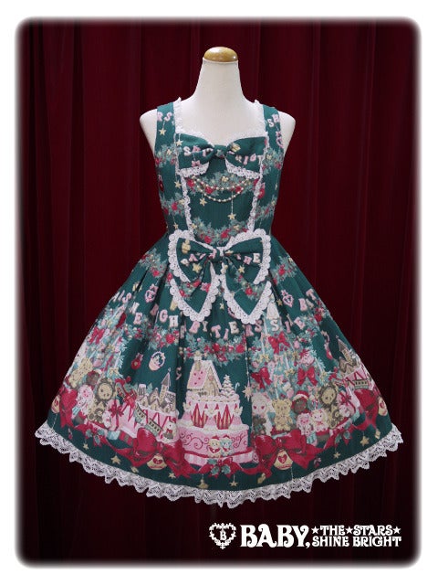 Kumya chan's Christmas Holly Night Ribbon JSK by Baby, the Stars