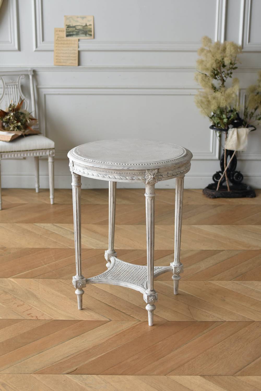 フランスアンティーク家具 フレンチサイドテーブル.9 ラウンドテーブル