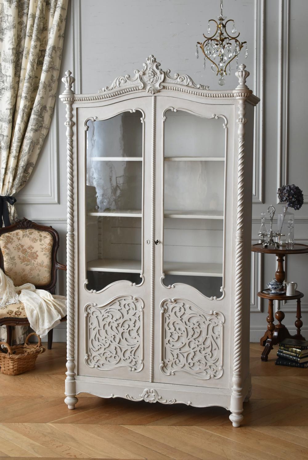 フランスアンティーク家具 アンティークガラスキャビネット.3 フレンチ