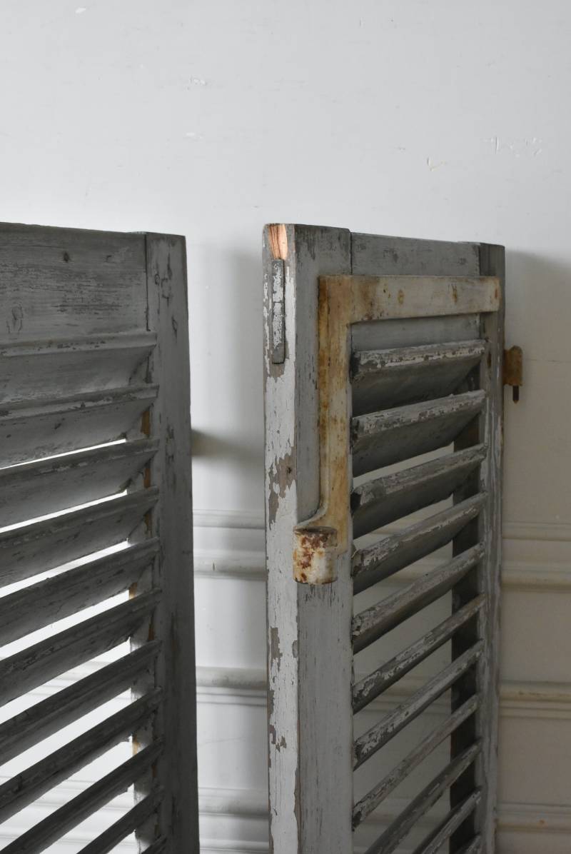 アンティークヴォレー3枚セット フランスアンティーク建具 雨戸 鎧戸