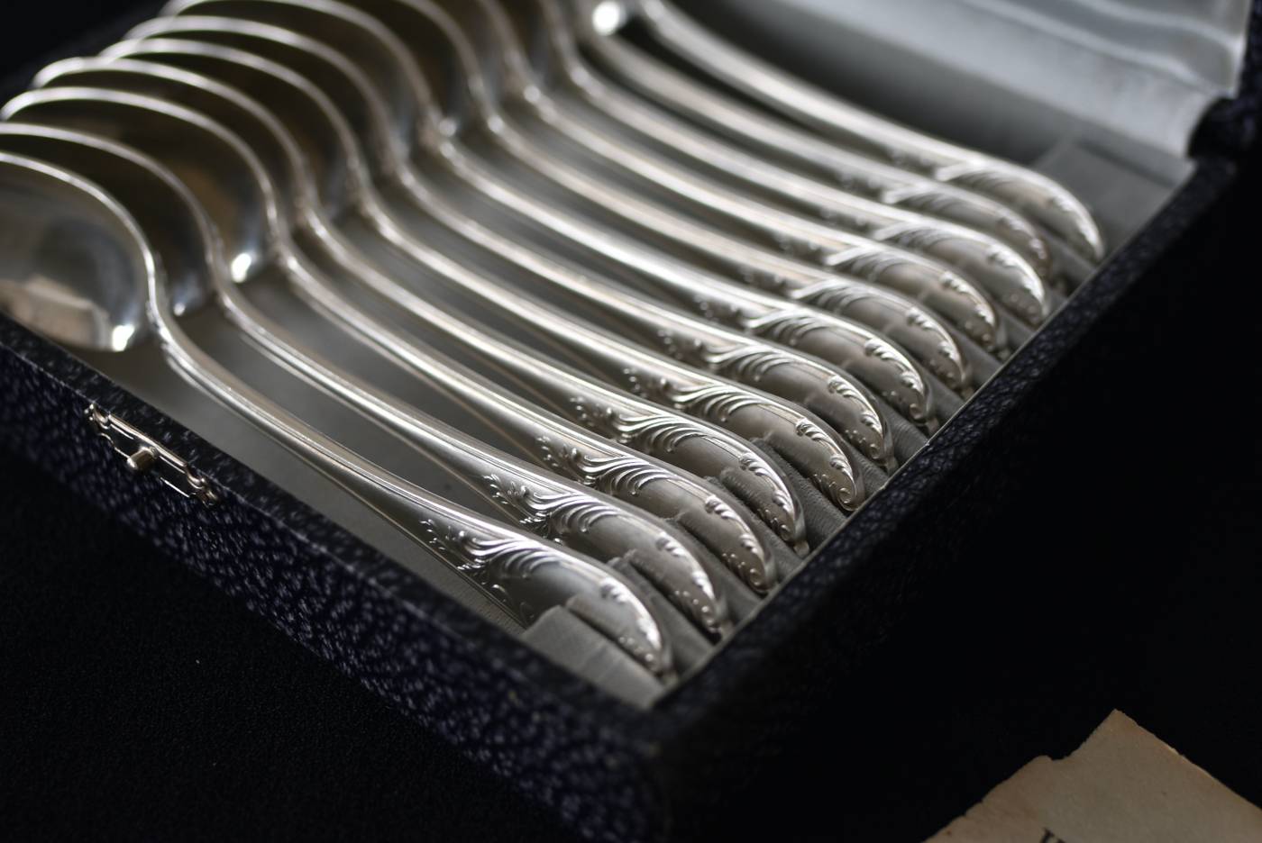 ティースプーン12本セット.Christofle フランスアンティーク雑貨