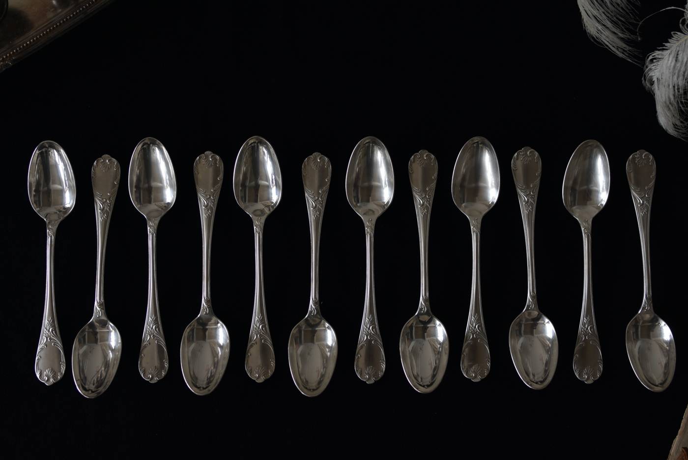 ティースプーン12本セット.Christofle フランスアンティーク雑貨