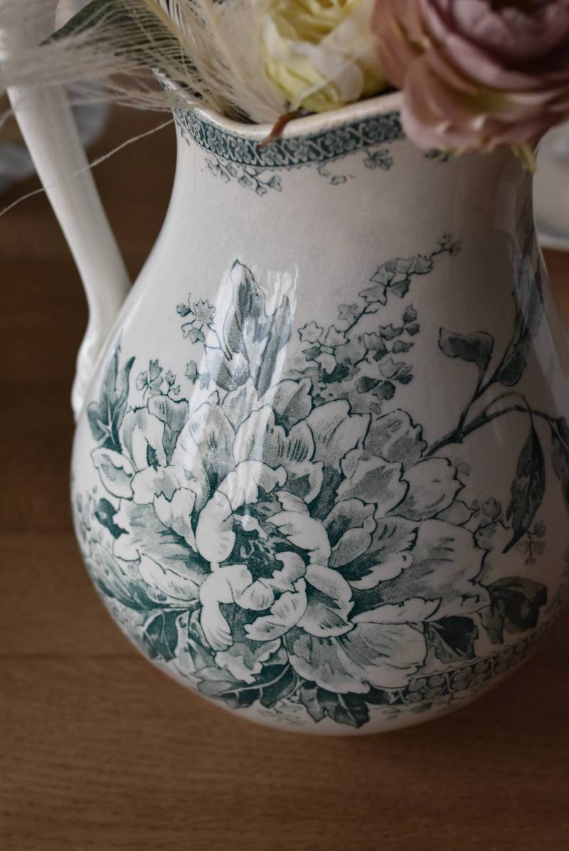 アンティークピシェ.GIEN フランスアンティーク雑貨 テールドフェール 陶器