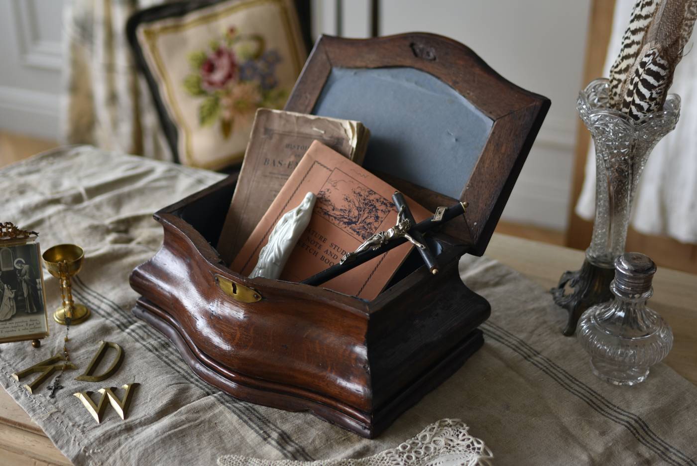 アンティークボックス.4 フランスアンティーク雑貨 木箱 収納ボックス