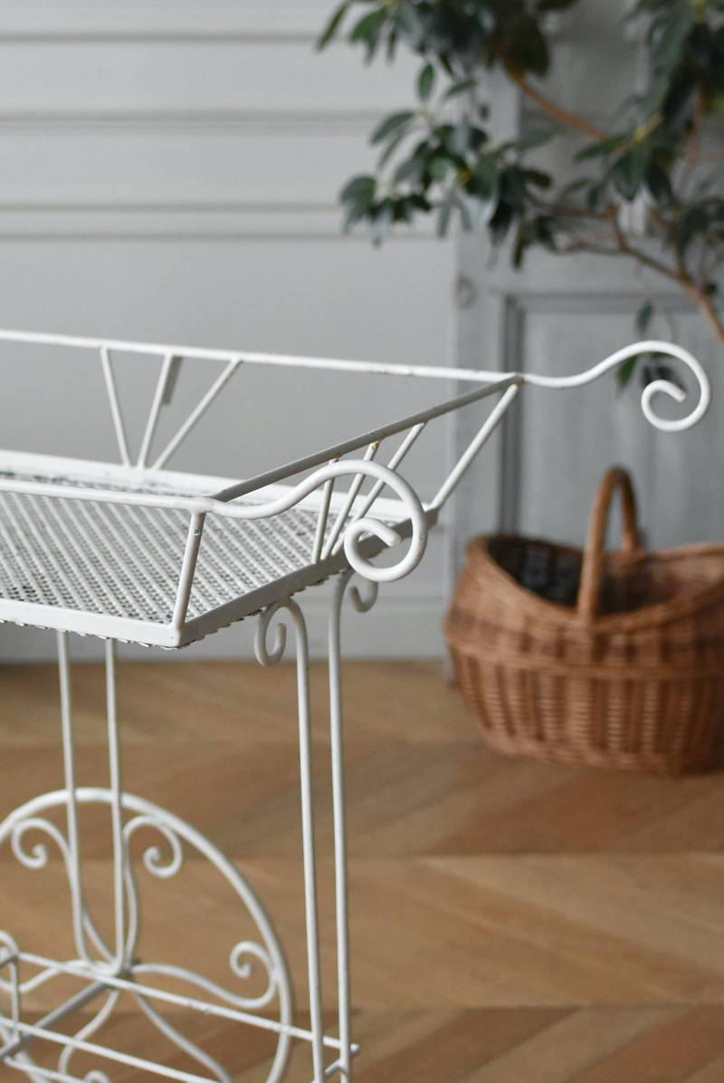 フランスヴィンテージ庭具 アイアンフラワーワゴン.4 ショップディスプレイ