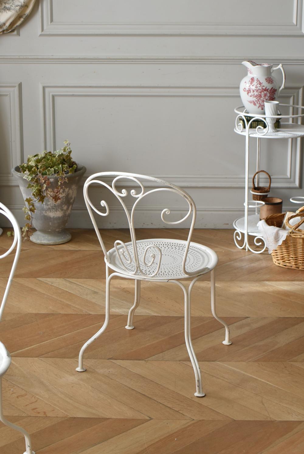 フランスアンティークガーデニング ガーデンチェア.7 アイアンチェア