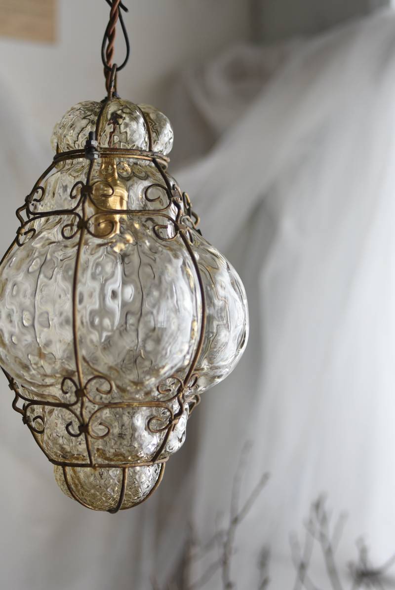 ムラーノガラスランプ.4 イタリア ヴィンテージ 照明