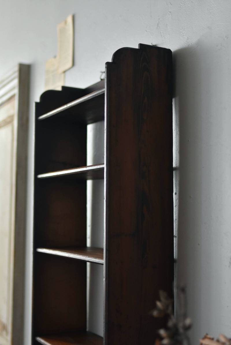 フランスアンティーク家具 フック付き4段ウォールシェルフ 飾り棚