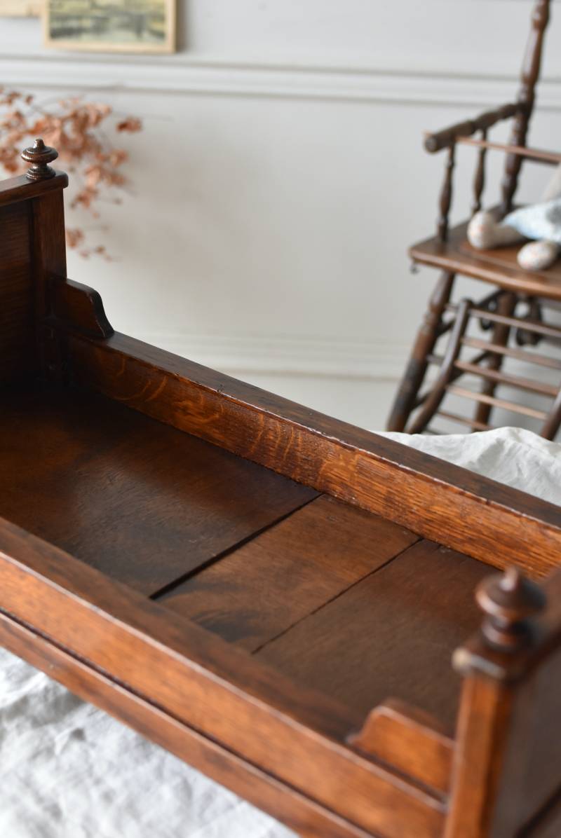 木製ドールベッド.7 フランス アンティーク ドール家具