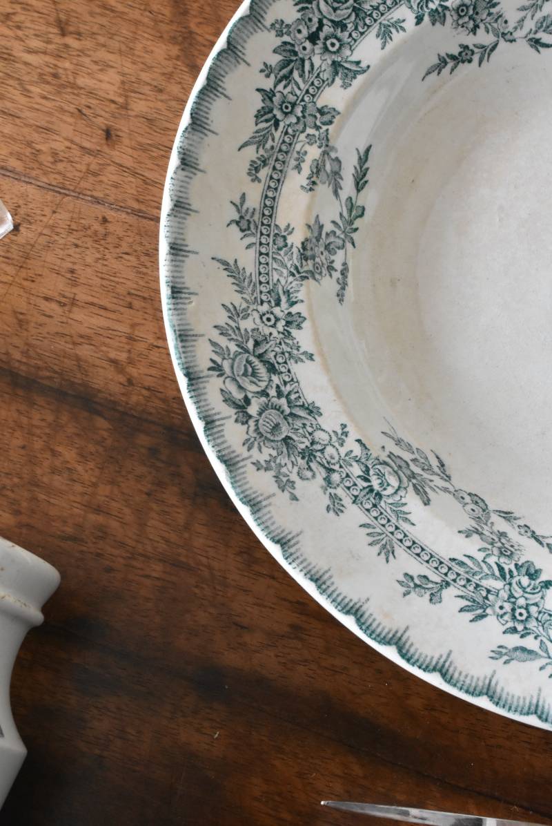 フランスアンティーク食器 ONNAING 深皿.1 テーブルウェア