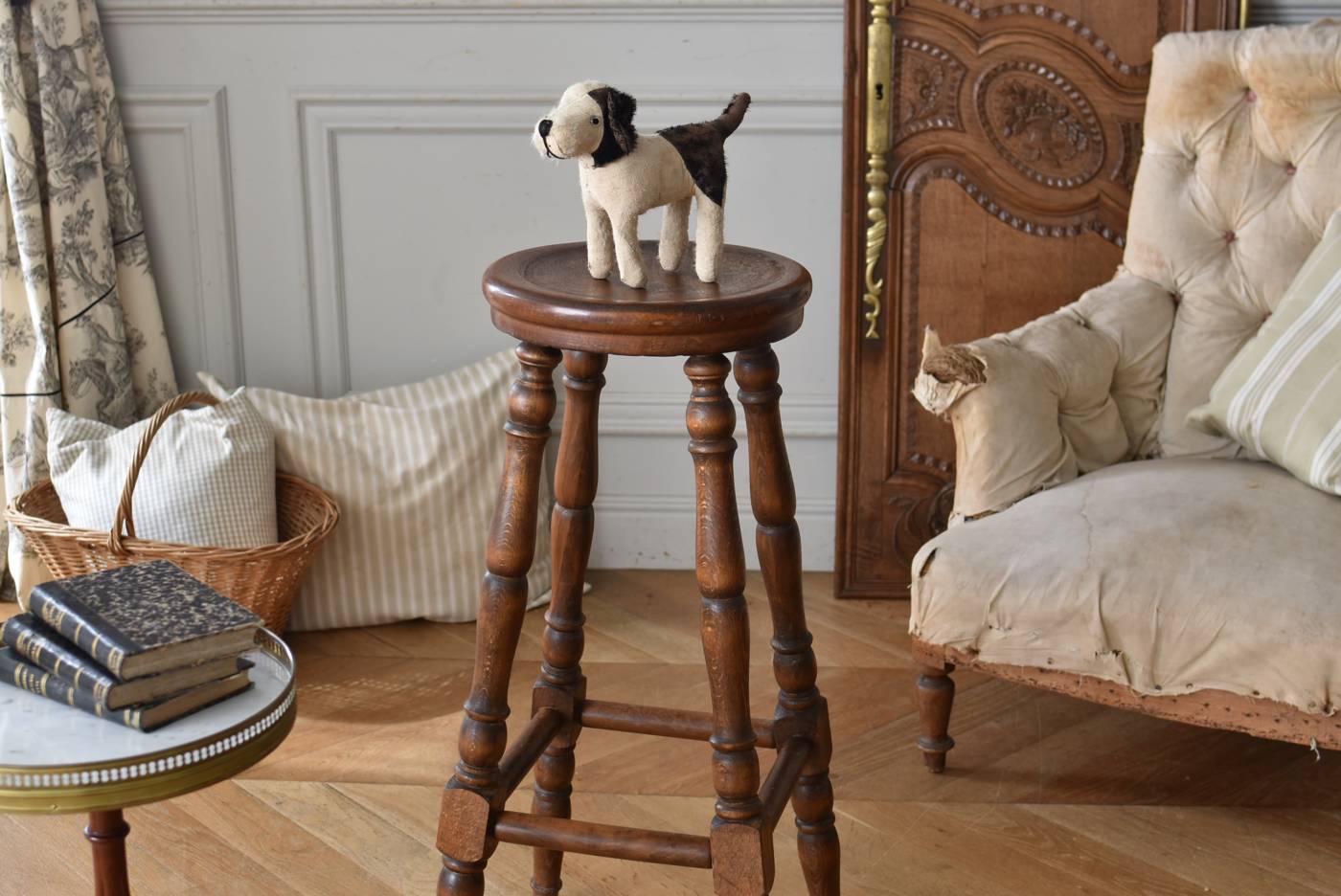 ハイスツール フランスアンティーク家具 アンティークフレンチチェア