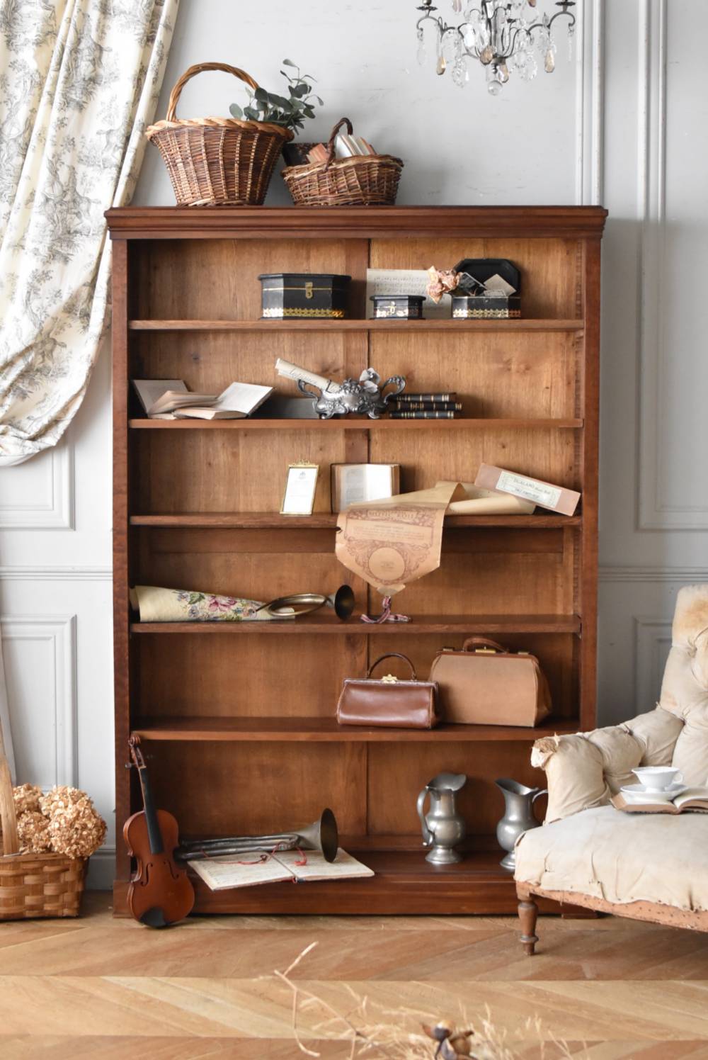 アンティークオープンシェルフ.2A フランスアンティーク家具 本棚 飾り棚