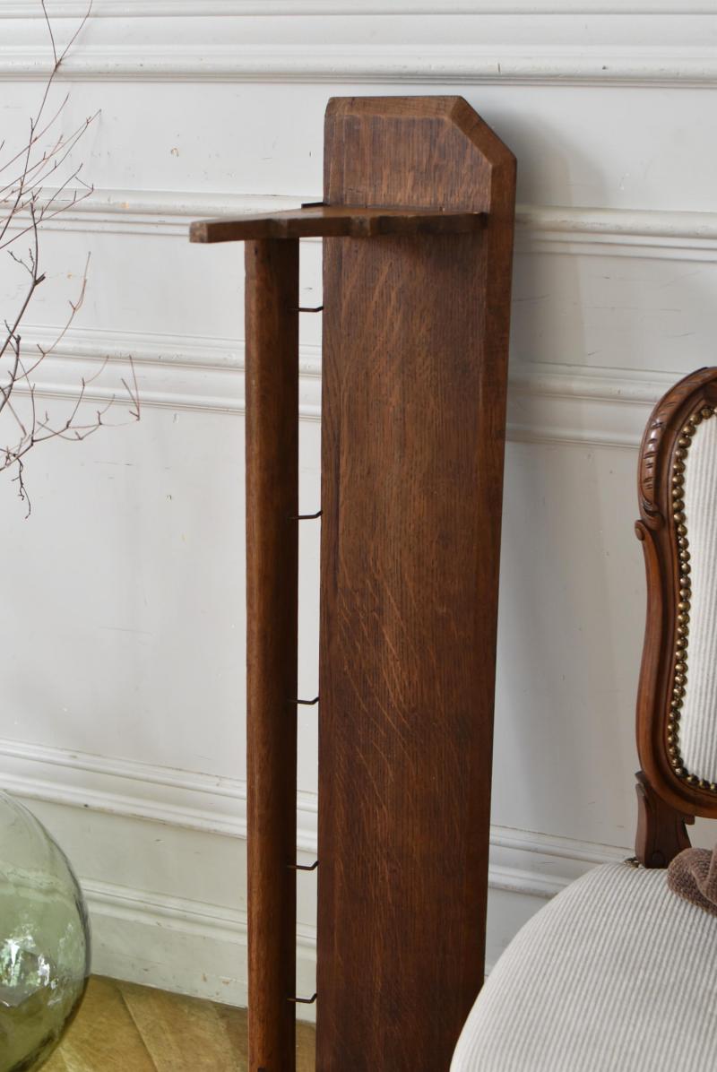 フック付きウォールシェルフ フランスアンティーク家具 飾り棚 コート掛け