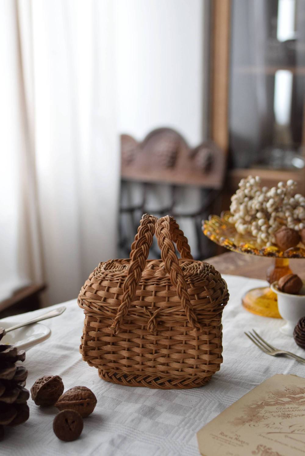 フランスヴィンテージ雑貨 ドール用パニエ.3 ディスプレイ小物