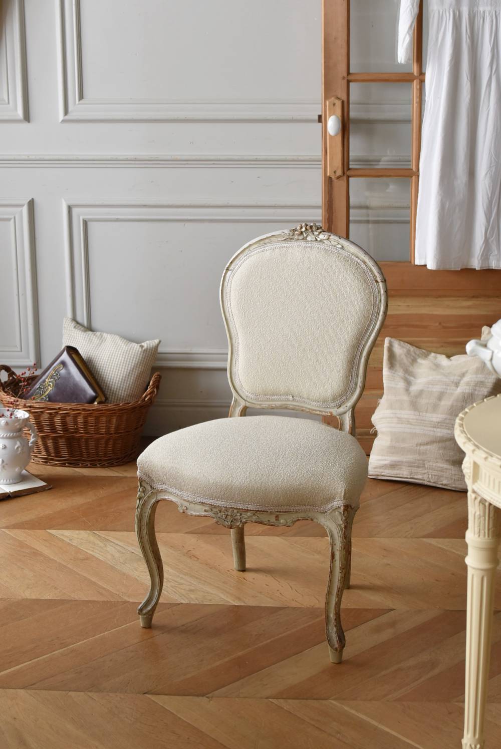 ファブリックチェア.28 フランスアンティーク家具 椅子 フレンチインテリア
