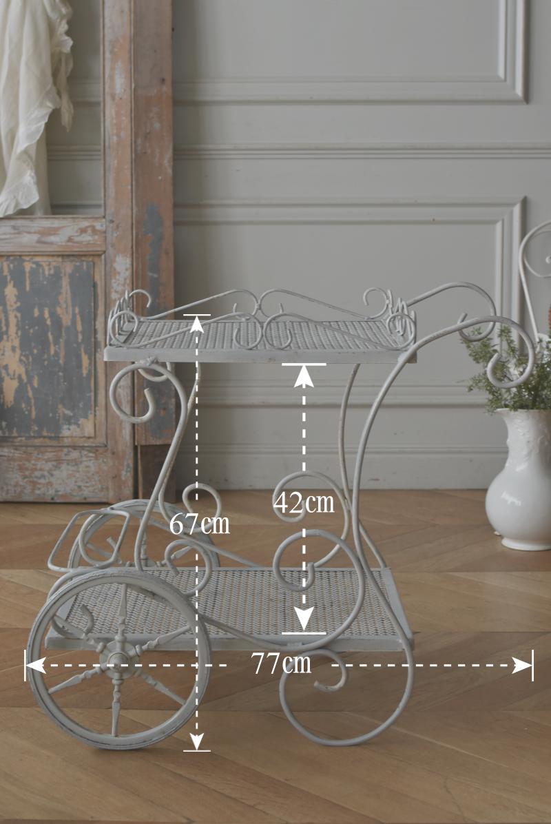 フランスアンティークガーデニング アイアンワゴン.2 フラワーワゴン