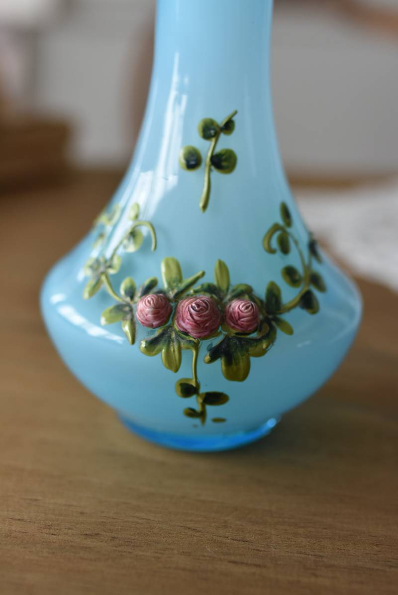 フラワーベース.Blue2 フランスアンティーク雑貨 花瓶 一輪挿し 花器