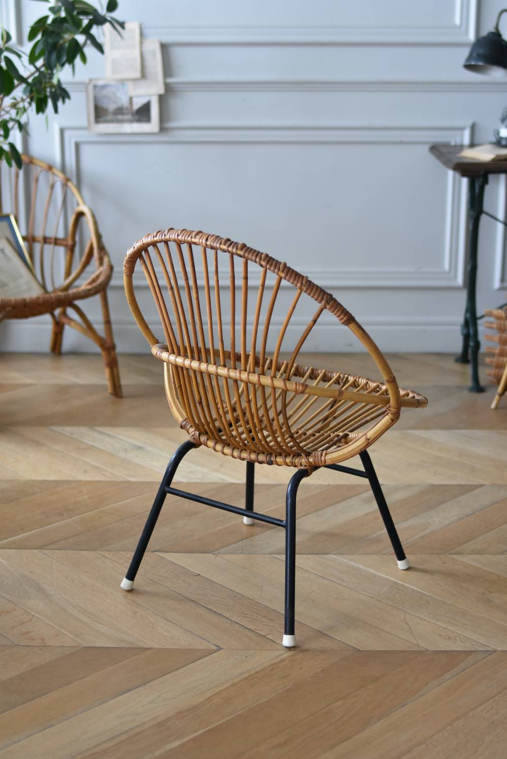 フランスヴィンテージ家具 ラタンチェア.9 ナチュラルインテリア
