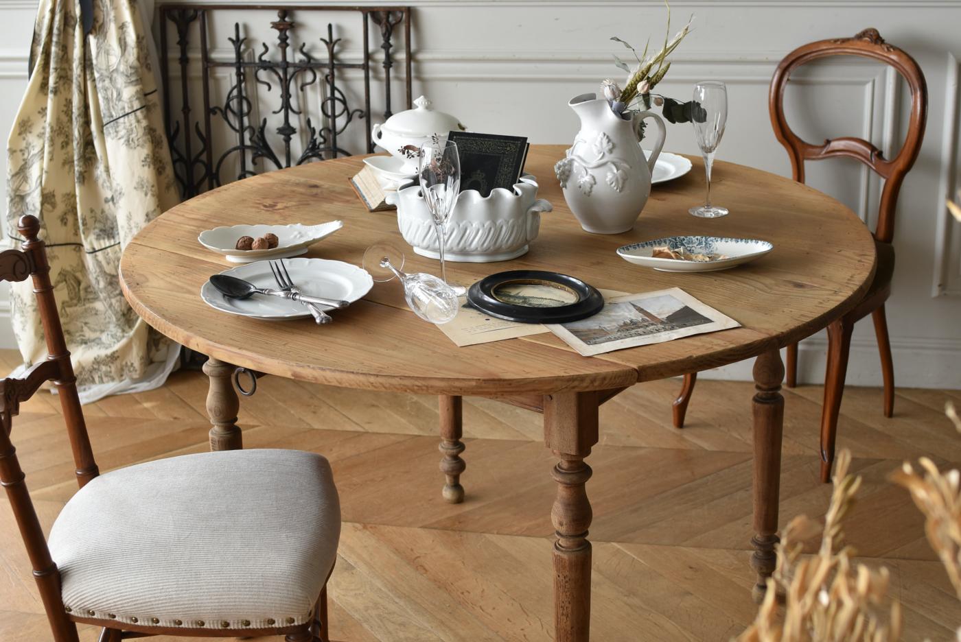 フランスアンティーク家具 バタフライテーブル.4 フレンチテーブル