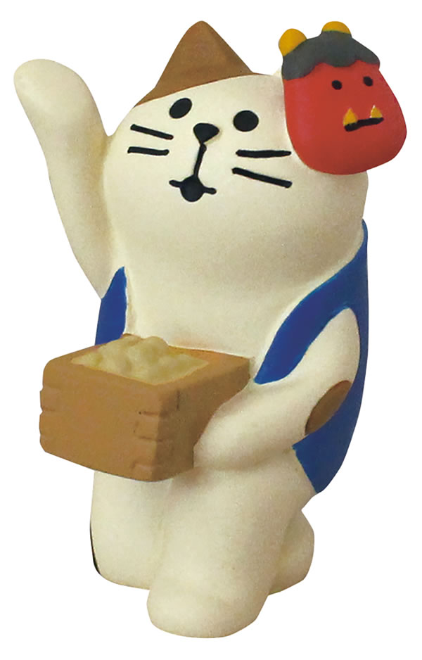 デコレ デコレ コンコンブル 節分 豆まき猫 青 コンコンブル 節分