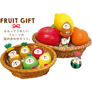 デコレ（DECOLE）コンコンブル フルーツ猫だるま【置物/ディスプレイ