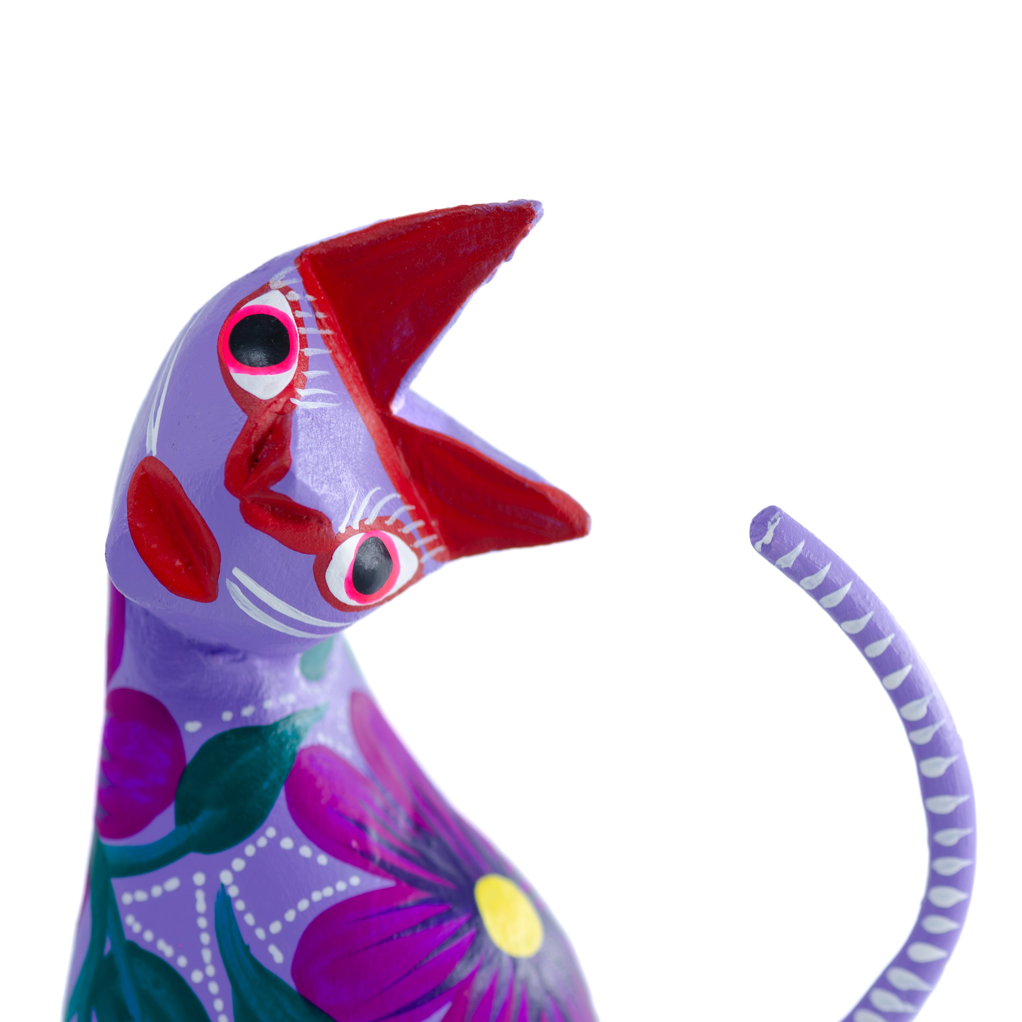 Hand Painted Neck Side Bend Cat | Lolo Mexican Mercadito