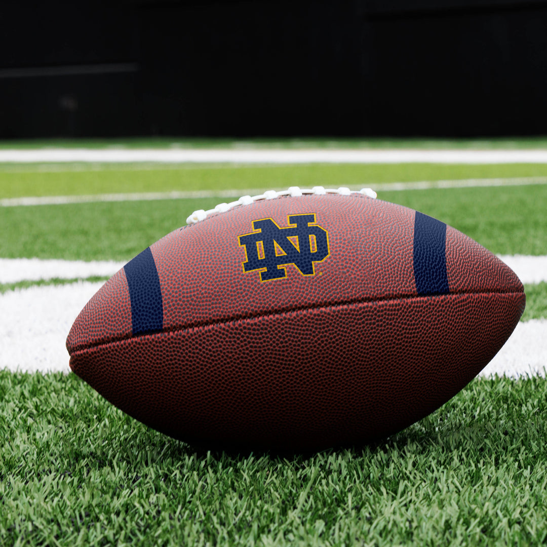 Notre Dame Team Stripe Official-Size Composite Football | Logo Brands