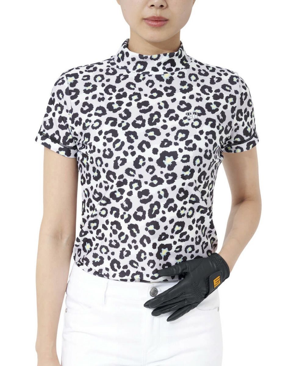 レディース モックネック半袖シャツ ミスルトゥブラック | LOUDMOUTH JAPAN