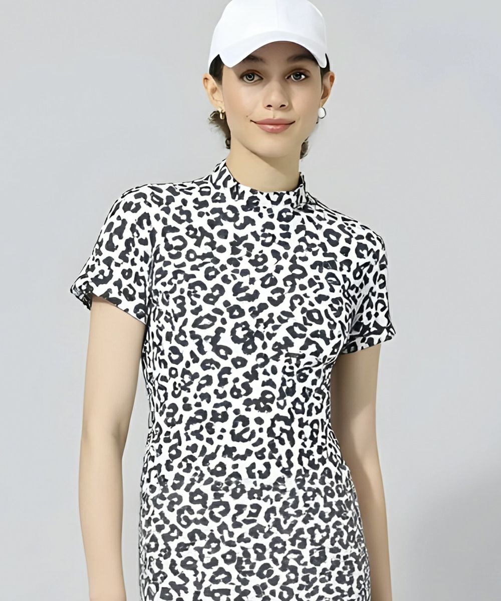 レディース モックネック半袖シャツ ミスルトゥブラック | LOUDMOUTH JAPAN