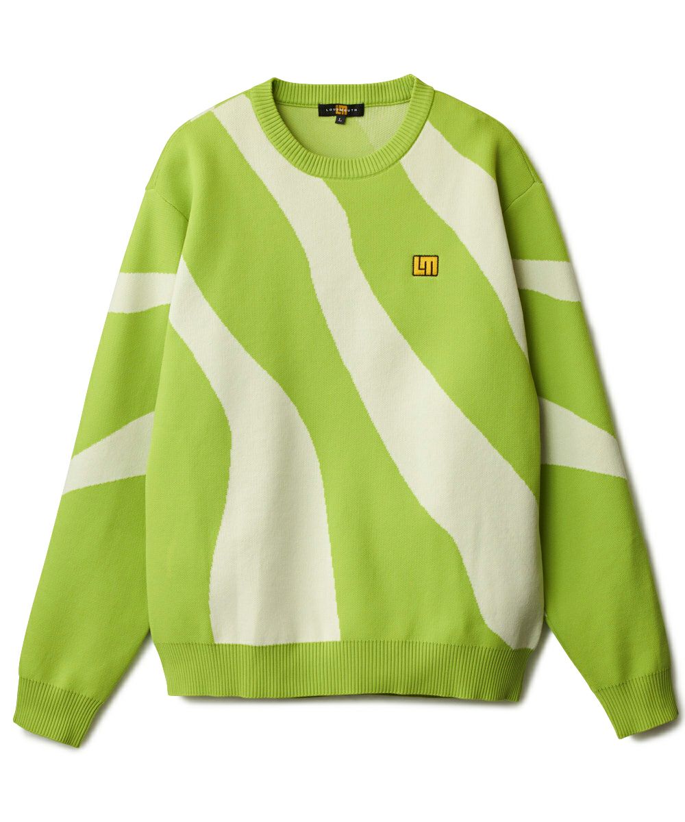 メンズ 蓄熱ニットブルゾン ライトグリーン | LOUDMOUTH JAPAN