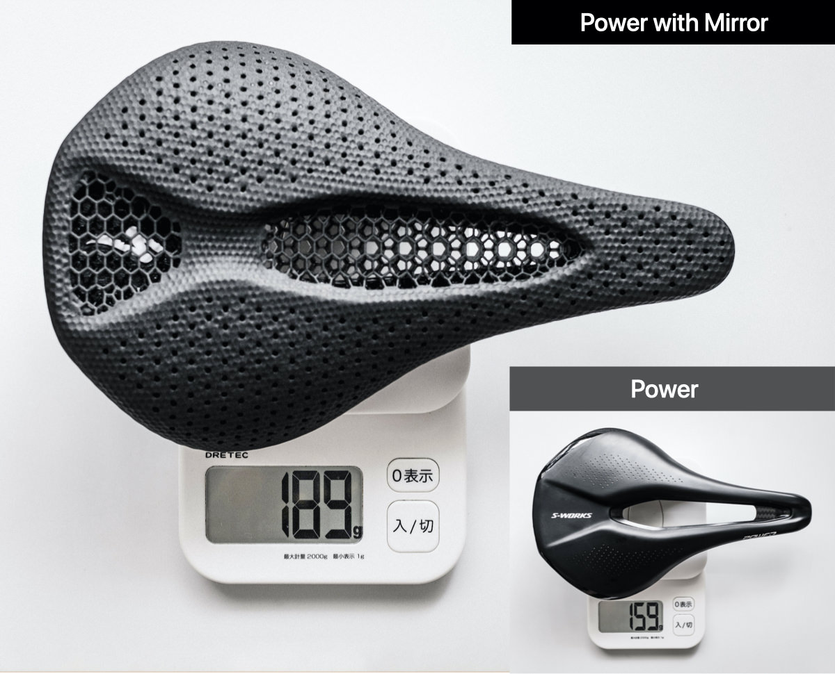 S-Works Power with Mirrorレビュー：3Dプリント×ショートノーズサドル