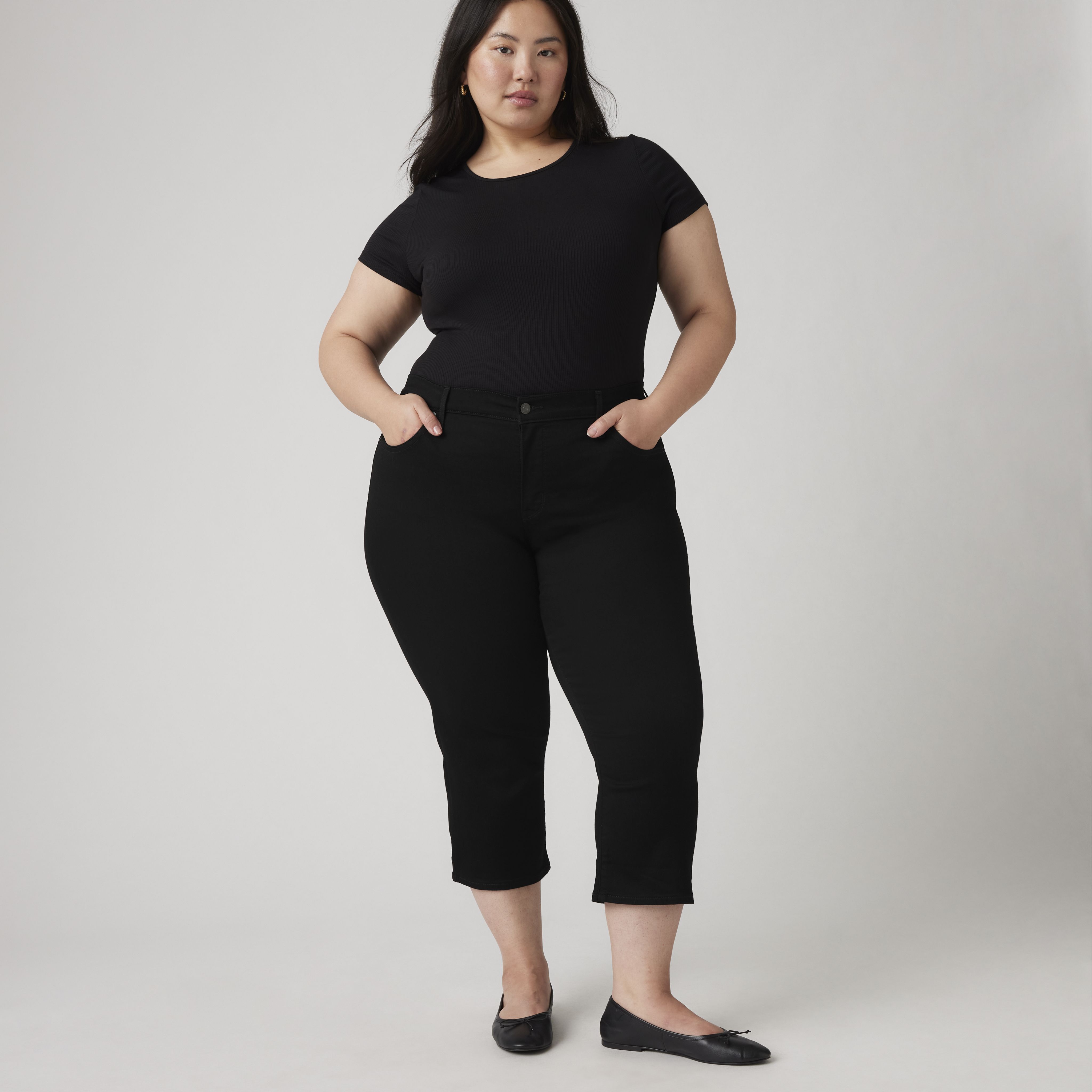 311 Shaping Skinny Capri Women's Jeans (plus Size) - Black