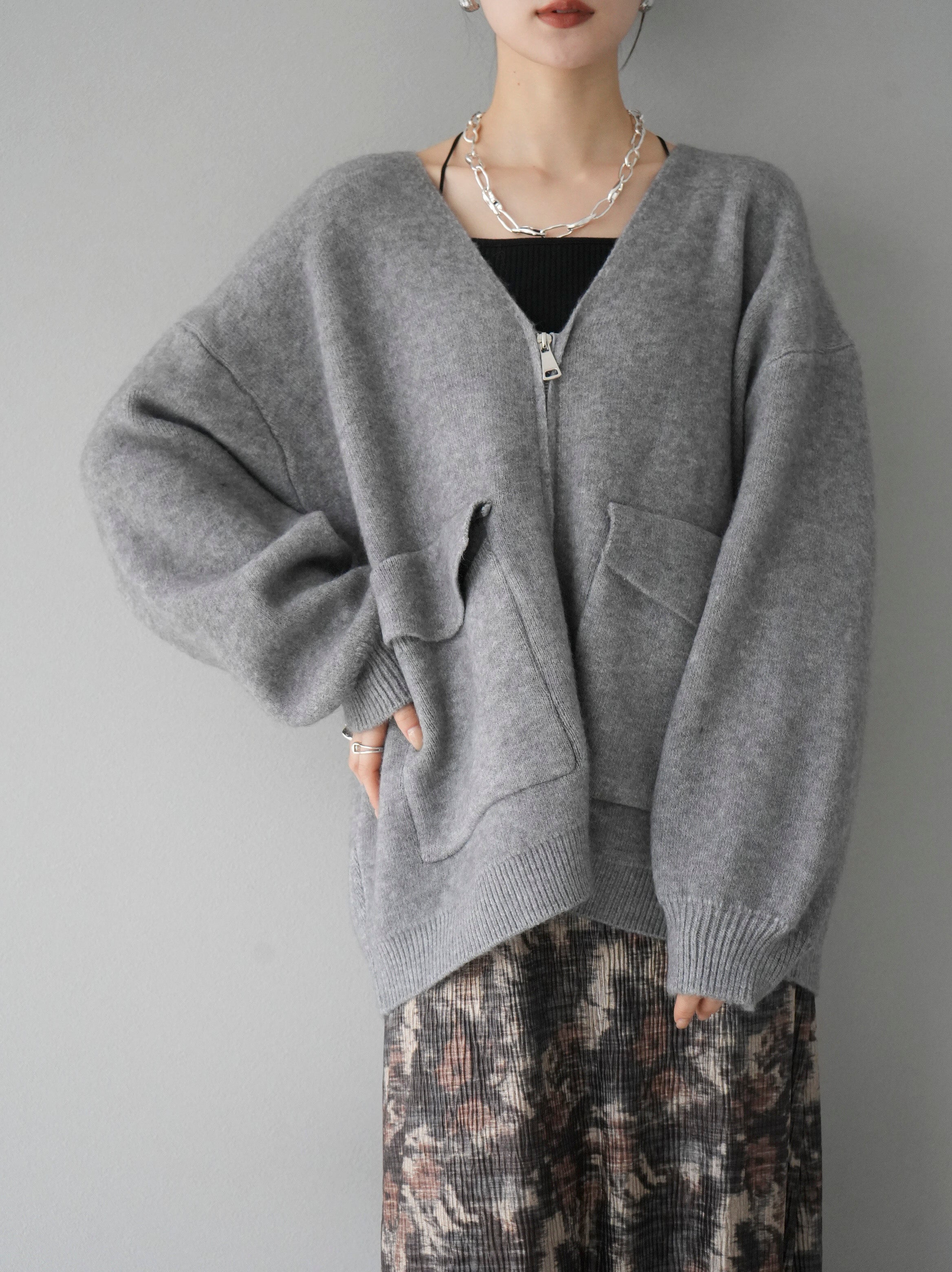 美品✨】andper se Mサイズ グレーセーターアウター AND PER SE