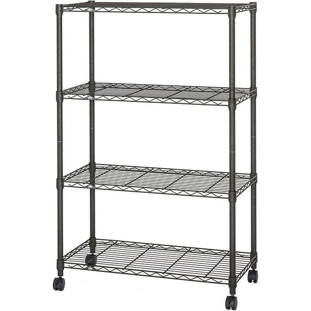 スチールラック 幅80cm 4段 ルミナスノワール 幅81×奥行41×高さ125.5cm