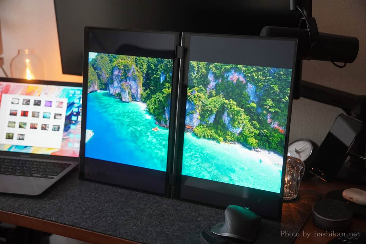 EHOMEWEI XQ-160PW レビュー！】タッチパネル対応16インチ2画面