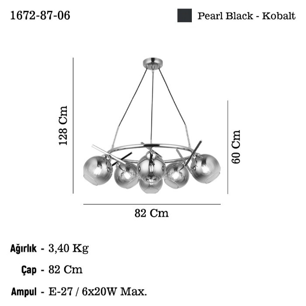 BENA 6 LI ALTIN SARKIT AVIZE 6XE27 | Lucea Aydınlatma | Lucea