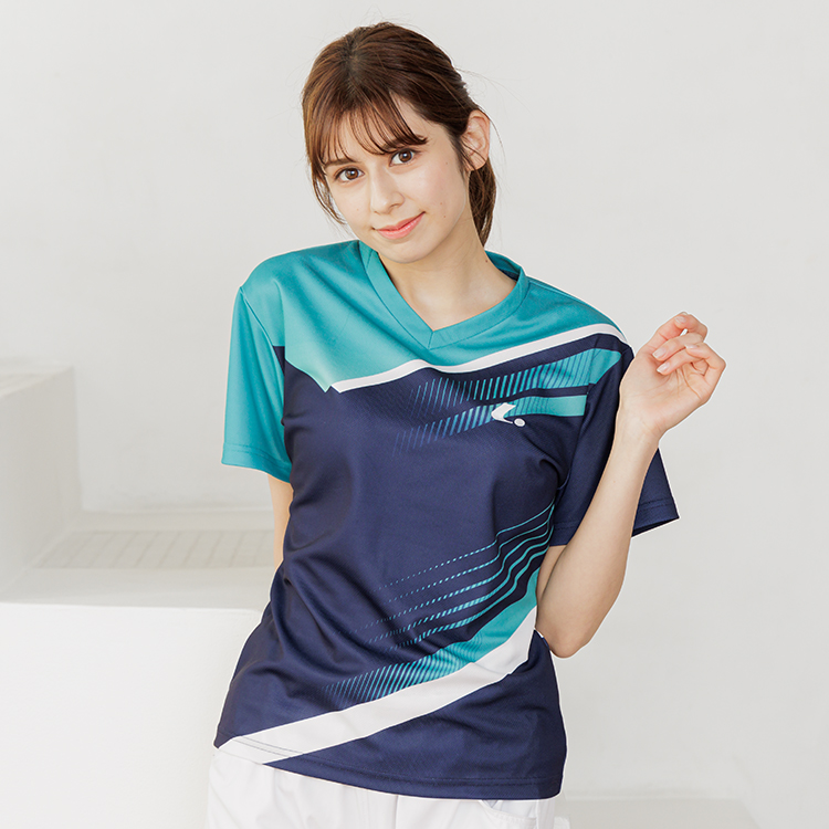 Ladies ゲームシャツ（襟なし） XLH257 | ルーセント(LUCENT)