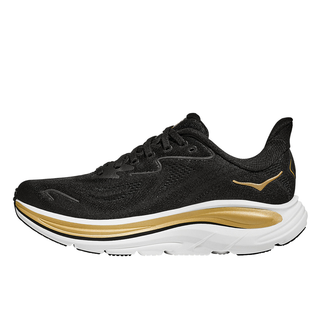 Womens Hoka Clifton 10 in Black/ Gold – Lucky Shoes