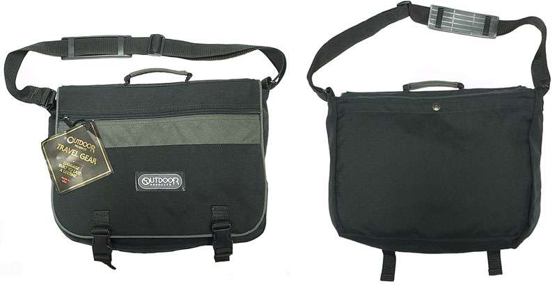 OUTDOOR PRODUCTS MESSENGER BAG BRIEFCASE NOS 黒×灰 アメリカ製
