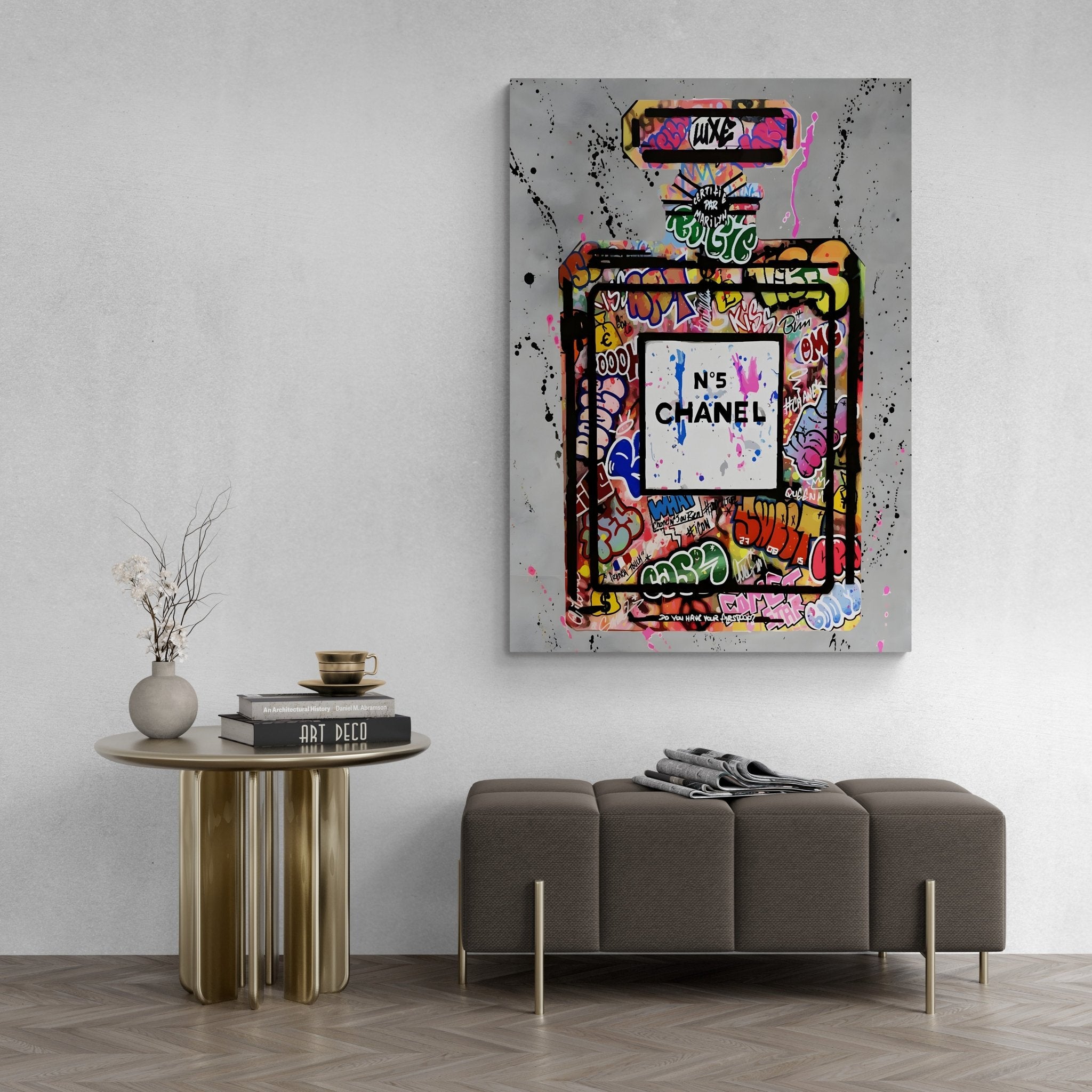 Chanel Graffiti Wall Art | Luxury Art Canvas