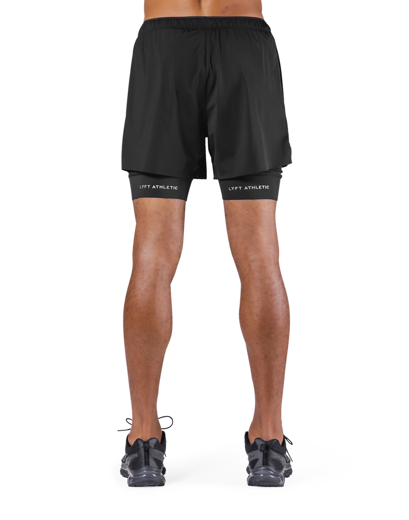 Layered Stretch Nylon Shorts - Black – LÝFT