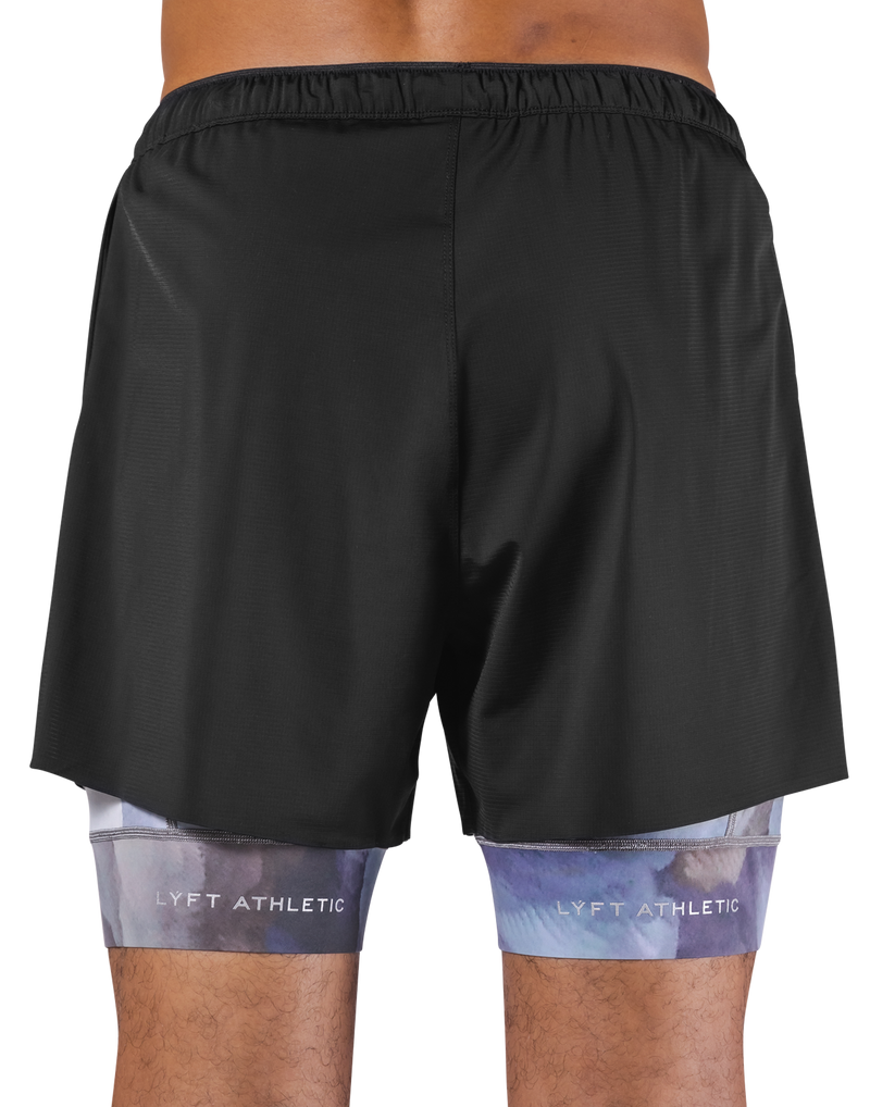 Layered Stretch Nylon Shorts - Blue – LÝFT